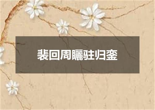 裴回周矖驻归銮