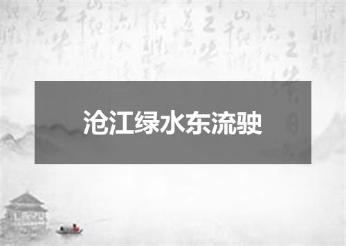 沧江绿水东流驶