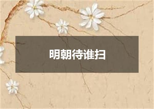 明朝待谁扫