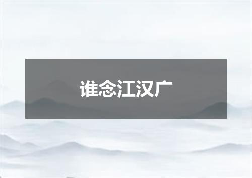 谁念江汉广
