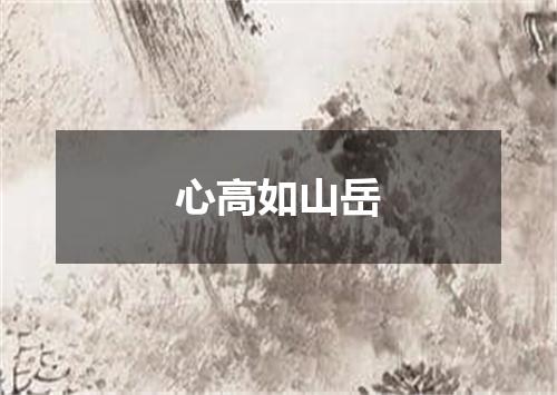心高如山岳