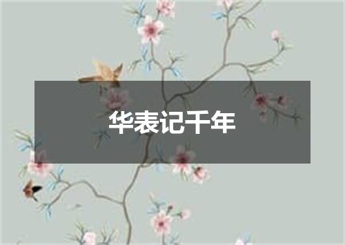 华表记千年