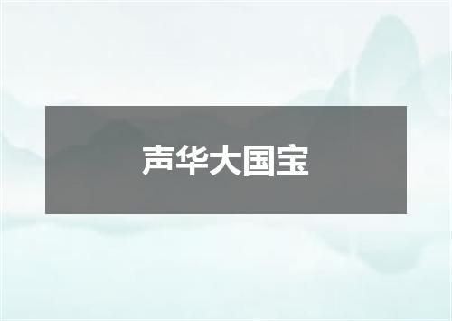 声华大国宝