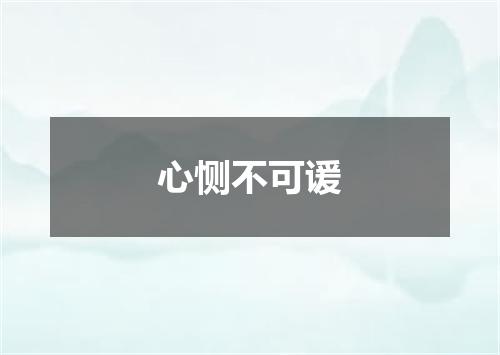 心恻不可谖