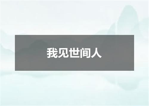 我见世间人