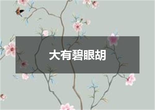 大有碧眼胡