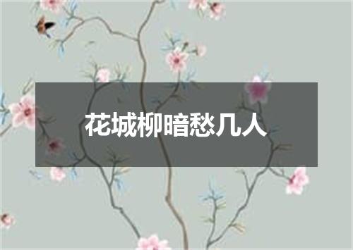 花城柳暗愁几人