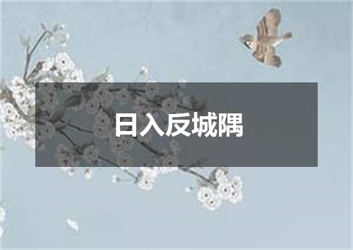 日入反城隅