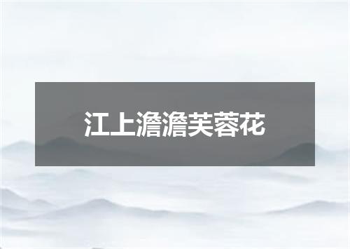 江上澹澹芙蓉花