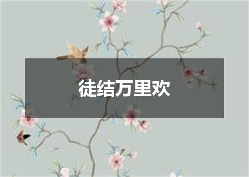 徒结万里欢