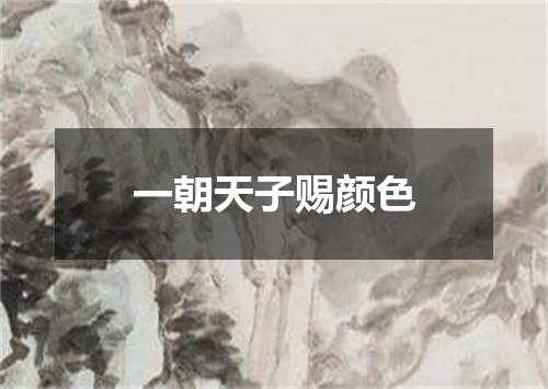 一朝天子赐颜色