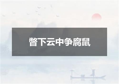 瞥下云中争腐鼠
