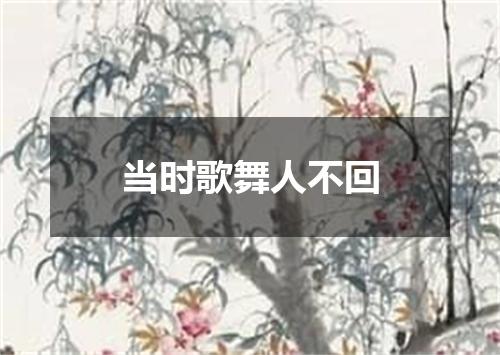当时歌舞人不回