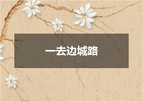 一去边城路