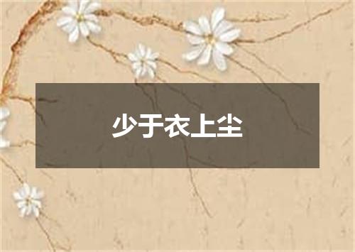 少于衣上尘