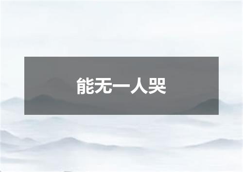 能无一人哭