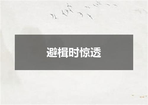 避楫时惊透