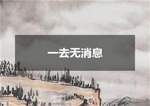 一去无消息