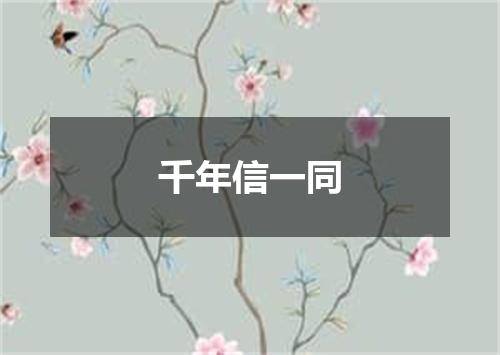 千年信一同