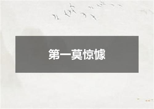 第一莫惊懅