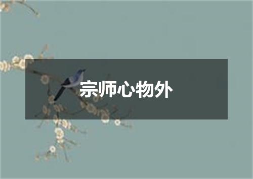 宗师心物外