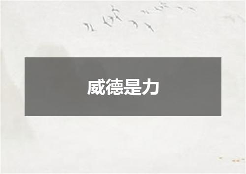 威德是力