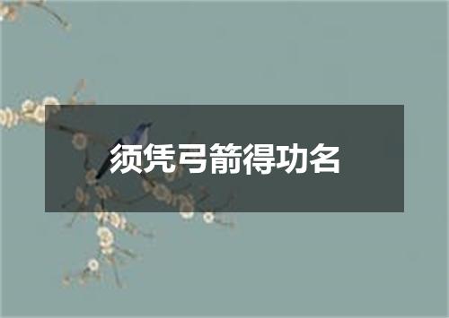 须凭弓箭得功名
