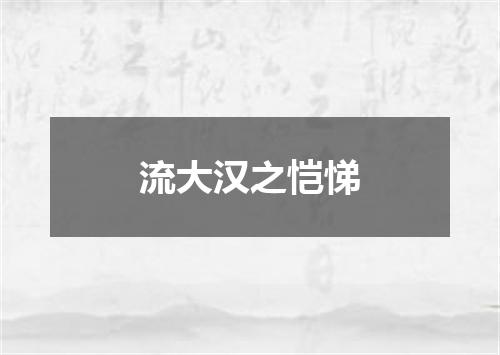 流大汉之恺悌