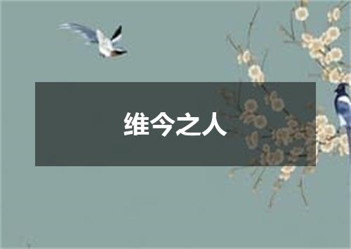 维今之人