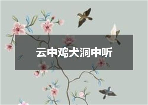 云中鸡犬洞中听