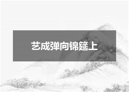 艺成弹向锦筵上