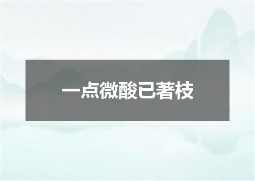 一点微酸已著枝