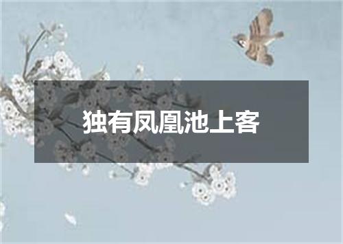 独有凤凰池上客