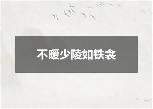 不暖少陵如铁衾