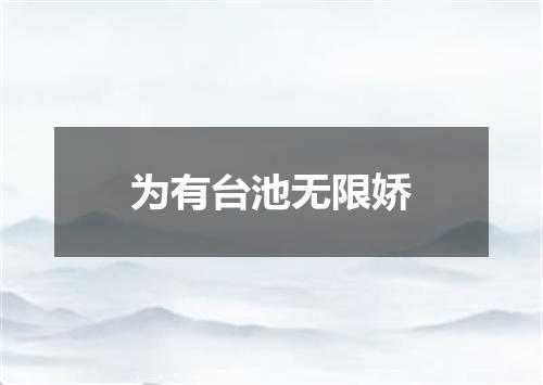 为有台池无限娇