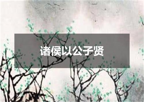 诸侯以公子贤