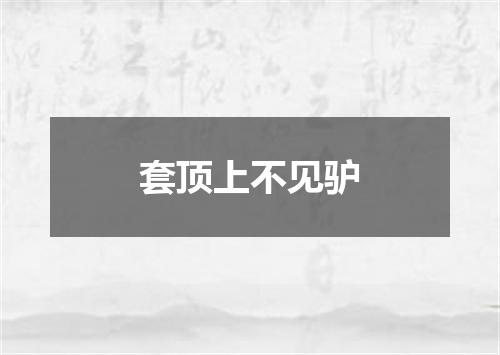 套顶上不见驴