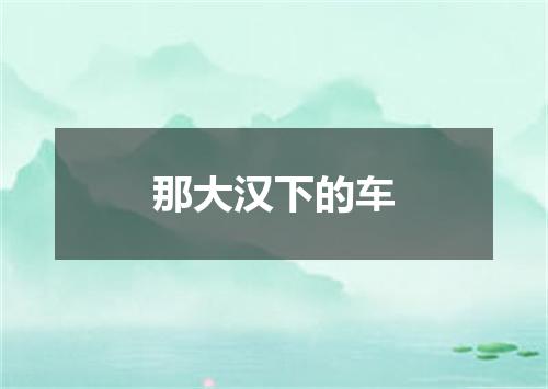 那大汉下的车