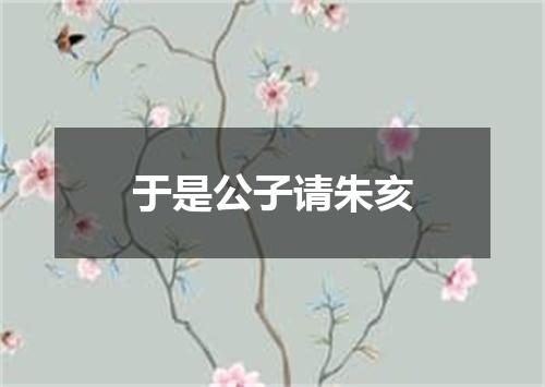 于是公子请朱亥