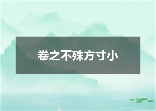 卷之不殊方寸小