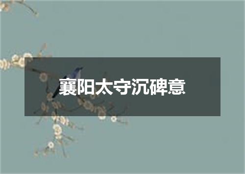 襄阳太守沉碑意