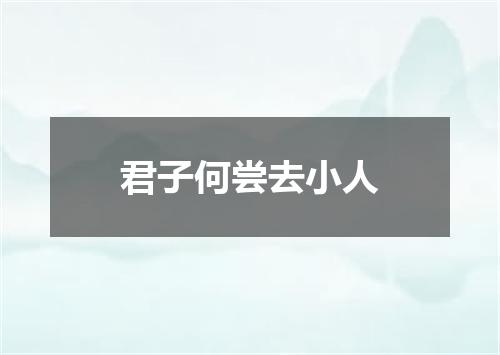 君子何尝去小人