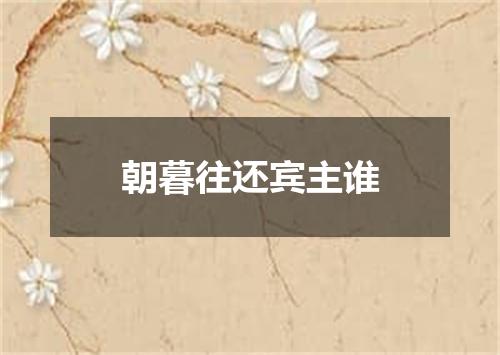 朝暮往还宾主谁