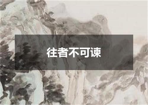 往者不可谏