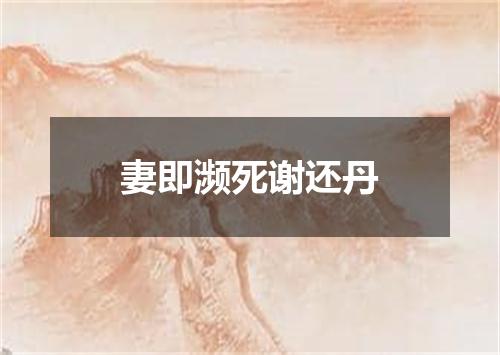 妻即濒死谢还丹