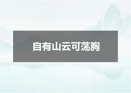 自有山云可荡胸