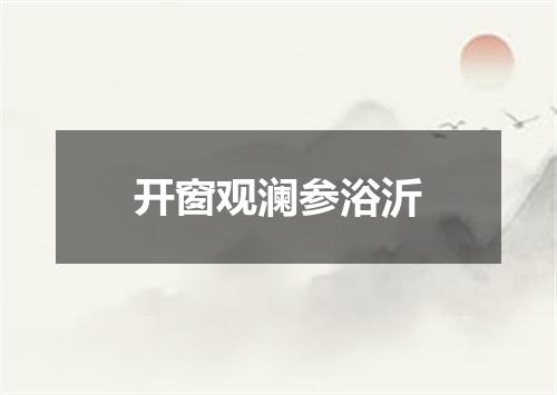 开窗观澜参浴沂