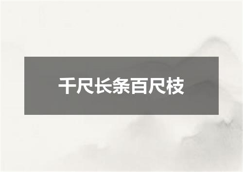 千尺长条百尺枝