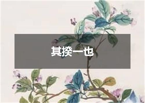 其揆一也