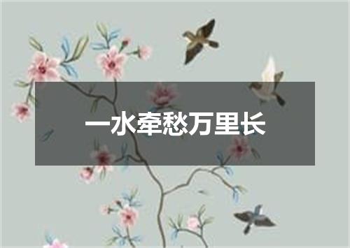 一水牵愁万里长